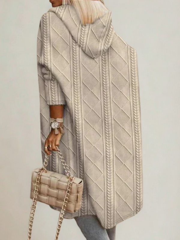 Ella chic | Long Knit Hooded Cardigan