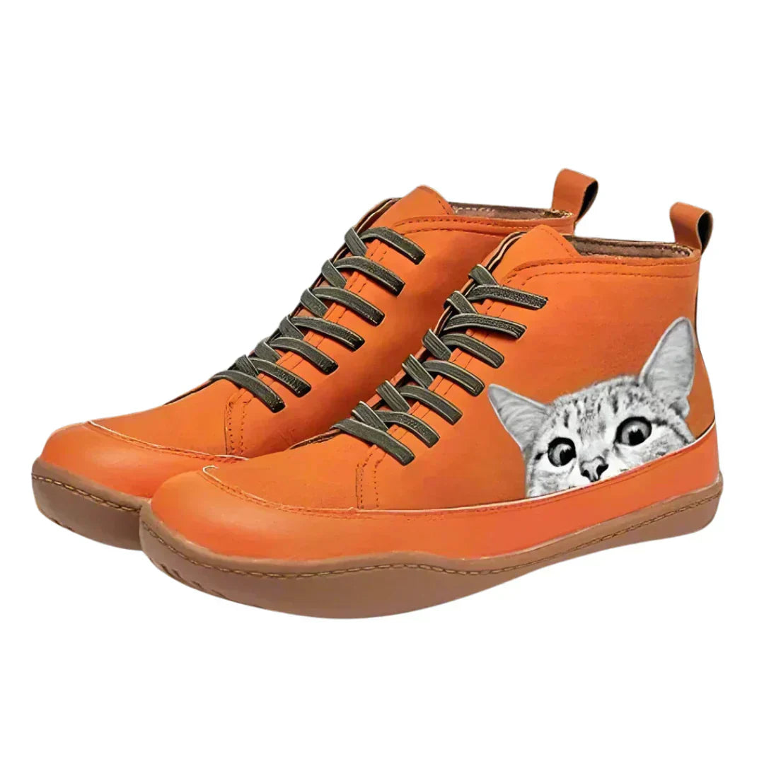 Sofie | Leather Ankle Boots for Cat Lovers