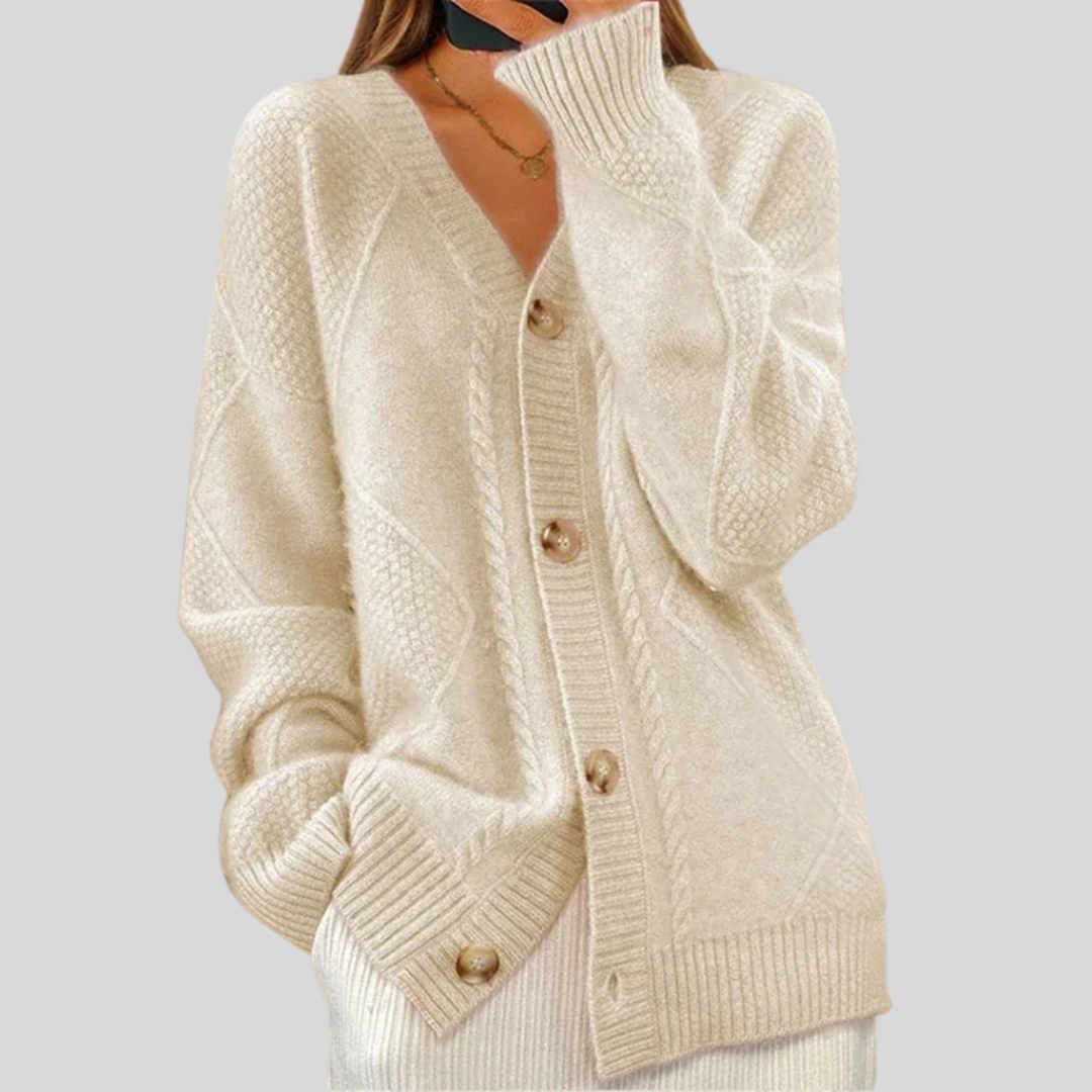 Eloisa | Textured Cable Cardigan