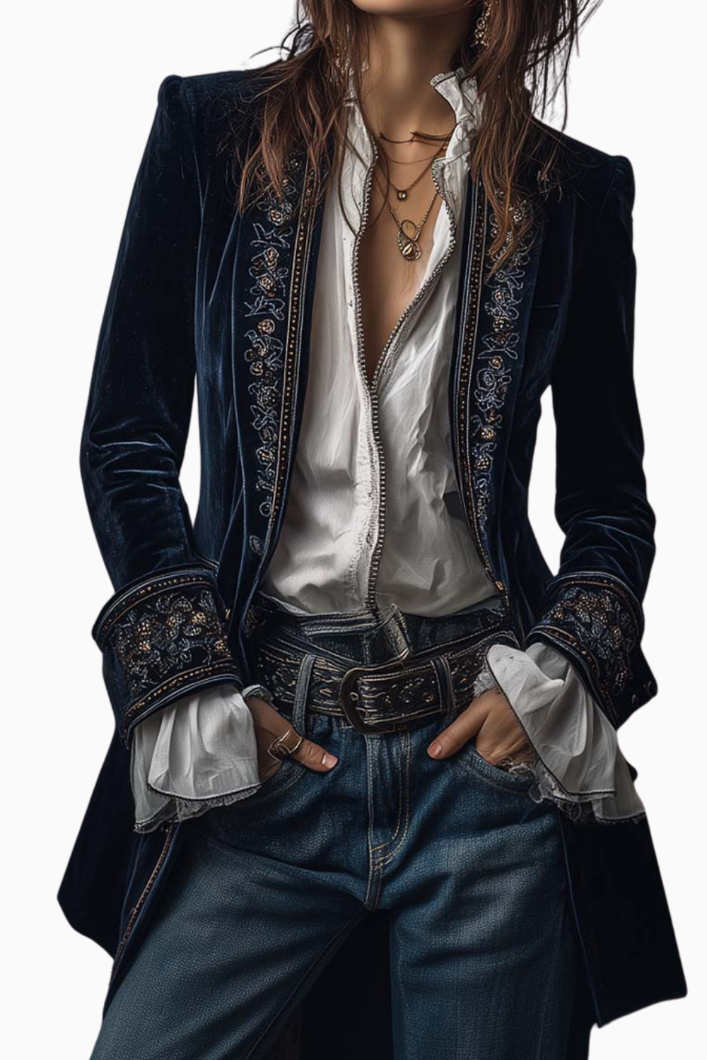 Mary | Vintage Velvet Embroidered Jacket