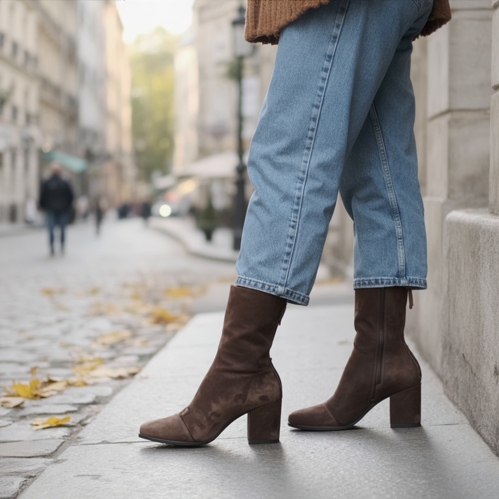 Victoria | Square Toe Heeled Boots