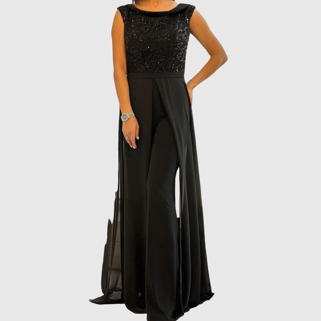 Zoraida Quinn | Elegant Sleeveless Jumpsuit Dress